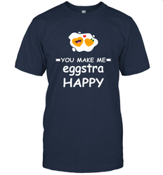 You Make Me Eggstra happy,Funny Valentine His and Her Couple Men's T-Shirt