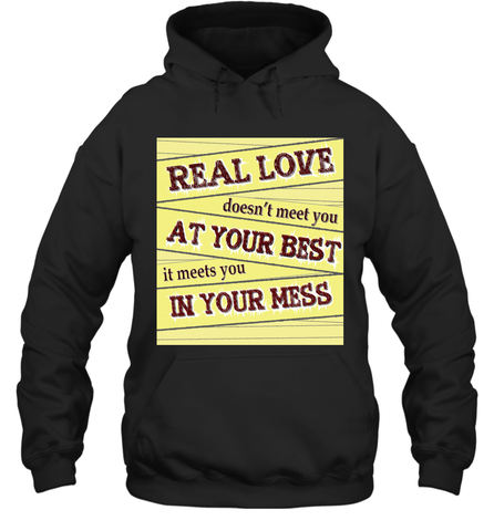 Real love funny quotes for valentine (2) Hooded Sweatshirt Hooded Sweatshirt / Black / S Hooded Sweatshirt - trendytshirts1
