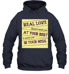Real love funny quotes for valentine (2) Hooded Sweatshirt