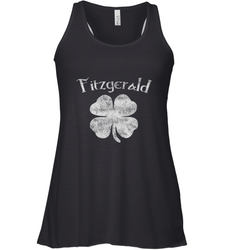 Vintage Fitzgerald Irish Shamrock St Patty's Day Women's Racerback Tank
