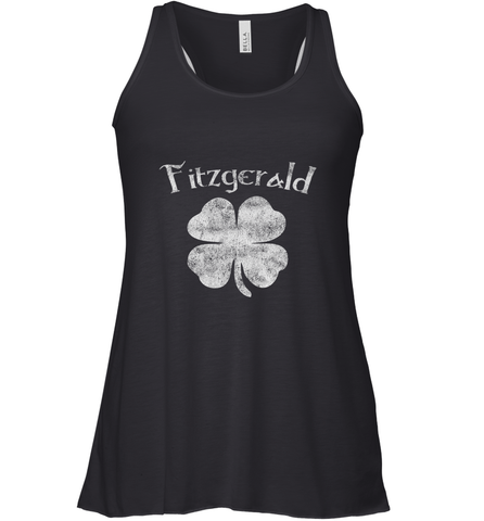 Vintage Fitzgerald Irish Shamrock St Patty's Day Women's Racerback Tank Women's Racerback Tank / Black / XS Women's Racerback Tank - trendytshirts1