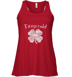 Vintage Fitzgerald Irish Shamrock St Patty's Day Women's Racerback Tank