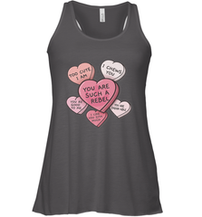 Star Wars Valentines Candy Heart Quotes Women's Racerback Tank Women's Racerback Tank - trendytshirts1