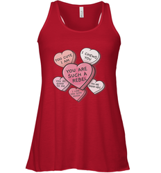 Star Wars Valentines Candy Heart Quotes Women's Racerback Tank