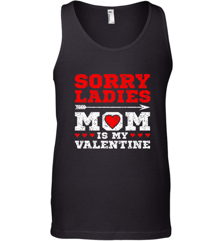 Sorry Ladies Mom Is My Valentine's Day Art Graphics Heart Men's Tank Top Men's Tank Top / Black / XS Men's Tank Top - trendytshirts1
