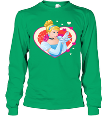 Disney Cinderella Valentine's Sparkle Hearts Long Sleeve T-Shirt Long Sleeve T-Shirt - trendytshirts1