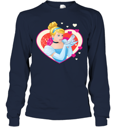 Disney Cinderella Valentine's Sparkle Hearts Long Sleeve T-Shirt
