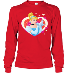 Disney Cinderella Valentine's Sparkle Hearts Long Sleeve T-Shirt Long Sleeve T-Shirt - trendytshirts1
