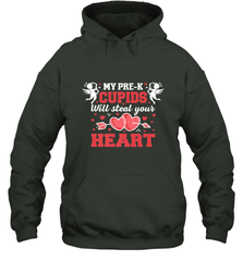 Teacher Valentine's Day Pre K Cupids Art Graphics Heart Love Hooded Sweatshirt Hooded Sweatshirt - trendytshirts1