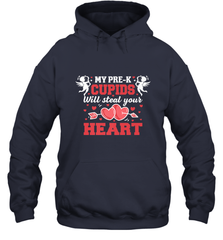 Teacher Valentine's Day Pre K Cupids Art Graphics Heart Love Hooded Sweatshirt Hooded Sweatshirt - trendytshirts1