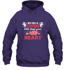 Teacher Valentine's Day Pre K Cupids Art Graphics Heart Love Hooded Sweatshirt Hooded Sweatshirt - trendytshirts1