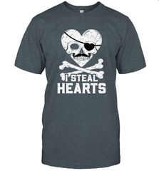 I Steal Hearts Valentine's Day Pirate Skull Art Graphics Men's T-Shirt Men's T-Shirt - trendytshirts1