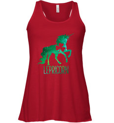 Lepricorn Leprechaun Unicorn shirt St Patricks Day Women's Racerback Tank