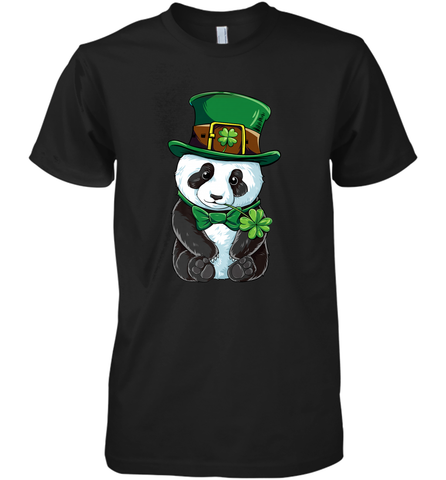St Patricks Day Leprechaun Panda Cute Irish Tee Gift Men's Premium T-Shirt Men's Premium T-Shirt / Black / XS Men's Premium T-Shirt - trendytshirts1