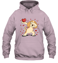 Dog Dabbing Heart For Valentine's Day Art Graphics Gift Hooded Sweatshirt Hooded Sweatshirt - trendytshirts1