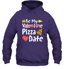 Be My Pizza Date Funny Valentines Day Pun Italian Food Joke Hooded Sweatshirt Hooded Sweatshirt - trendytshirts1