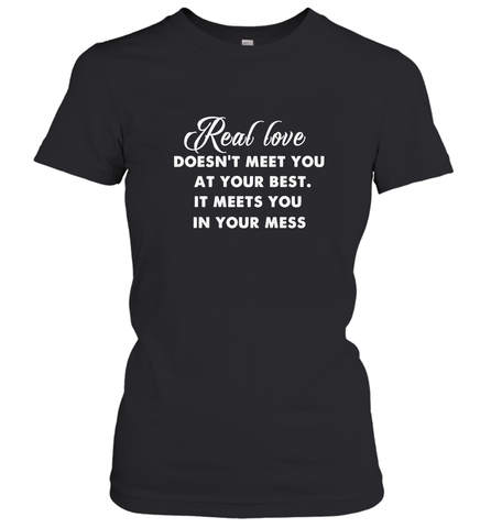 Real love funny quotes for valentine Women's T-Shirt Women's T-Shirt / Black / S Women's T-Shirt - trendytshirts1