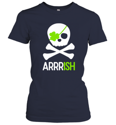 St. Patricks Day Irish Pirate Skull and Cross bones Women's T-Shirt