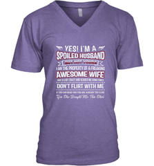 Spoiled Husband Property Of Freaking Wife Valentine's Day Men's V-Neck Men's V-Neck - trendytshirts1