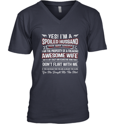 Spoiled Husband Property Of Freaking Wife Valentine's Day Men's V-Neck