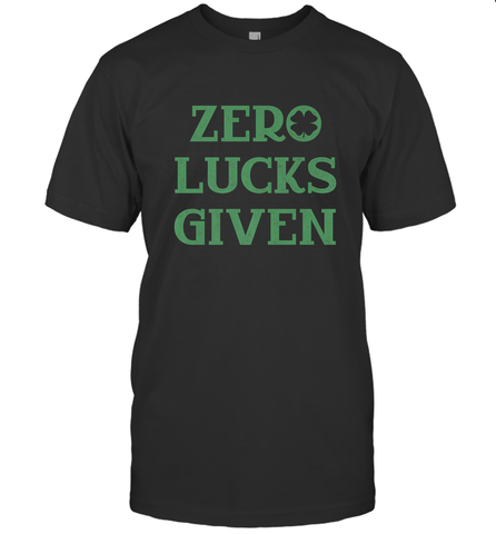 St. Patrick's Day Zero Lucks Given Graphic Men's T-Shirt Men's T-Shirt / Black / S Men's T-Shirt - trendytshirts1