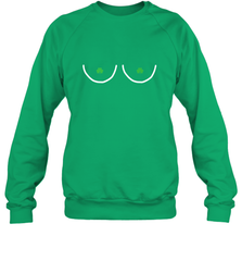 Boob St Patricks Day Nips Feminist Funny Fitted Crewneck Sweatshirt Crewneck Sweatshirt - trendytshirts1