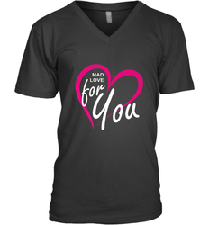 Pink Heart Valentine's Day Gifts Boyfriend Girlfriend Love Men's V-Neck