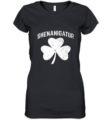 Shenanigator Funny St Patrick's Shamrock Women's V-Neck T-Shirt Women's V-Neck T-Shirt - trendytshirts1