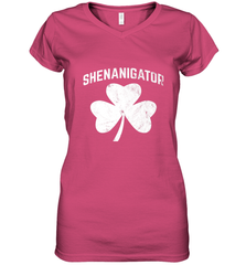 Shenanigator Funny St Patrick's Shamrock Women's V-Neck T-Shirt Women's V-Neck T-Shirt - trendytshirts1