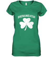 Shenanigator Funny St Patrick's Shamrock Women's V-Neck T-Shirt Women's V-Neck T-Shirt - trendytshirts1