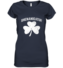 Shenanigator Funny St Patrick's Shamrock Women's V-Neck T-Shirt Women's V-Neck T-Shirt - trendytshirts1