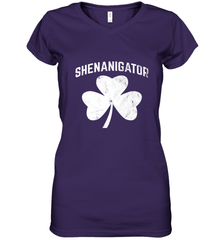 Shenanigator Funny St Patrick's Shamrock Women's V-Neck T-Shirt Women's V-Neck T-Shirt - trendytshirts1