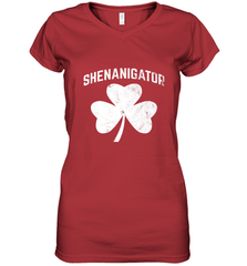 Shenanigator Funny St Patrick's Shamrock Women's V-Neck T-Shirt Women's V-Neck T-Shirt - trendytshirts1