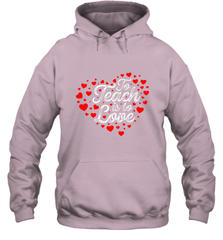 Teach Is To Love Valentine's Day School classroom Art Heart Hooded Sweatshirt Hooded Sweatshirt - trendytshirts1