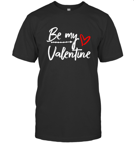 Be My Valentine Cute Love Heart Valentines Day Quote Gift Men's T-Shirt Men's T-Shirt / Black / S Men's T-Shirt - trendytshirts1