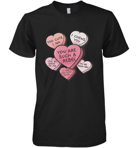 Star Wars Valentines Candy Heart Quotes Men's Premium T-Shirt Men's Premium T-Shirt / Black / XS Men's Premium T-Shirt - trendytshirts1