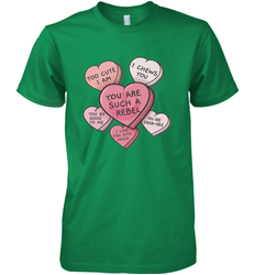 Star Wars Valentines Candy Heart Quotes Men's Premium T-Shirt
