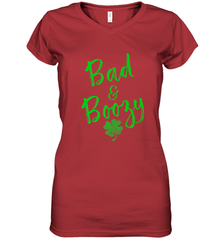 Bad and Boozy , St Patricks Day Beer Drinking Women's V-Neck T-Shirt Women's V-Neck T-Shirt - trendytshirts1