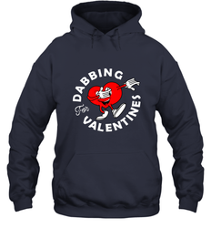 Dabbing Heart For Valentine's Day Art Graphics Heart Gift Hooded Sweatshirt