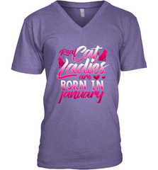 Cat Lady Born In January Cat Lover Birthday Gift For Men's V-Neck Men's V-Neck - trendytshirts1