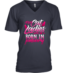 Cat Lady Born In January Cat Lover Birthday Gift For Men's V-Neck