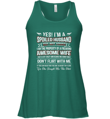 Spoiled Husband Property Of Freaking Wife Valentine's Day Gift Women's Racerback Tank Women's Racerback Tank - trendytshirts1