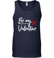 Be My Valentine Cute Love Heart Valentines Day Quote Gift Men's Tank Top