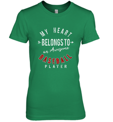 My Heart Belongs To A Baseball Player Valentines Day Women's Premium T-Shirt Women's Premium T-Shirt - trendytshirts1