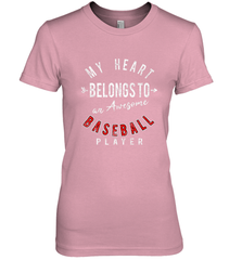 My Heart Belongs To A Baseball Player Valentines Day Women's Premium T-Shirt Women's Premium T-Shirt - trendytshirts1