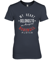 My Heart Belongs To A Baseball Player Valentines Day Women's Premium T-Shirt Women's Premium T-Shirt - trendytshirts1