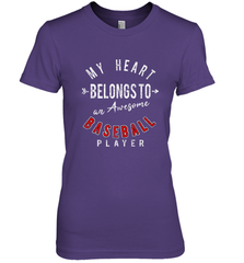 My Heart Belongs To A Baseball Player Valentines Day Women's Premium T-Shirt Women's Premium T-Shirt - trendytshirts1