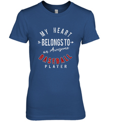 My Heart Belongs To A Baseball Player Valentines Day Women's Premium T-Shirt Women's Premium T-Shirt - trendytshirts1