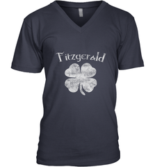 Vintage Fitzgerald Irish Shamrock St Patty's Day Men's V-Neck Men's V-Neck - trendytshirts1