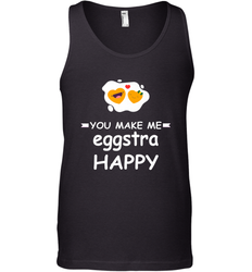 You Make Me Eggstra happy,Funny Valentine His and Her Couple Men's Tank Top